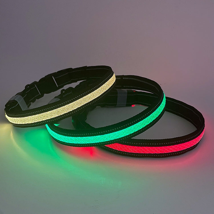 Collare per illuminazione per animali domestici ricaricabile resistente all'usura e impermeabile a LED, dimensioni:, XS, S, M, L