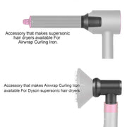 Accessori per ferro arricciacapelli per asciugacapelli Dyson, Hair Dryer Adapter, 1pair Long Barrels Rose Red, 1pair Long Barrels +2 Adapters Rose Red, 1pair Long Barrels +1 Adapter  Rose Red, Hair Curling Adapter