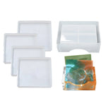 Stampo in silicone per scatola di immagazzinaggio in resina epossidica di cristallo fai-da-te, Round Coaster Box Set, Round Coaster DJ-100, Round Coaster Box DJ-98, Square Coaster Box Set, Square Coaster DJ-99, Square Coasters DJ-97, 10 PCS/Set        ...