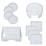 Stampo in silicone per scatola di immagazzinaggio in resina epossidica di cristallo fai-da-te, Round Coaster Box Set, Round Coaster DJ-100, Round Coaster Box DJ-98, Square Coaster Box Set, Square Coaster DJ-99, Square Coasters DJ-97, 10 PCS/Set        ...