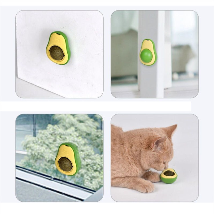2 palline di erba gatta e avocado che stuzzicano il giocattolo per la pulizia dei denti di gatto, Mint Ball, Gall Fruit