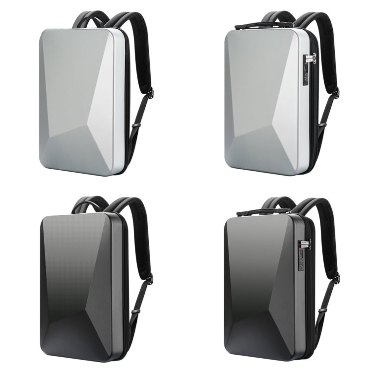 Bopai 61-93318A Zaino rigido impermeabile ed espandibile con foro di ricarica USB, specifiche:, Regular (Silver), Password (Silver), Regular (Black), Password (Black)
