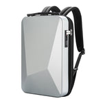 Bopai 61-93318A Zaino rigido impermeabile ed espandibile con foro di ricarica USB, specifiche:, Regular (Silver), Password (Silver), Regular (Black), Password (Black)