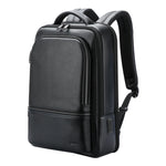 Bopai 61-70111 Zaino antifurto impermeabile multiscomparto in pelle bovina con foro di ricarica USB, 61-70111