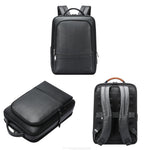 Bopai 61-70111 Zaino antifurto impermeabile multiscomparto in pelle bovina con foro di ricarica USB, 61-70111