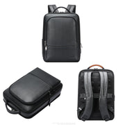 Bopai 61-70111 Zaino antifurto impermeabile multiscomparto in pelle bovina con foro di ricarica USB, 61-70111
