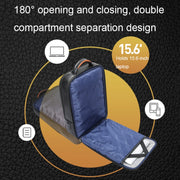 Bopai 61-70111 Zaino antifurto impermeabile multiscomparto in pelle bovina con foro di ricarica USB, 61-70111