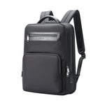 Bopai 61-121518 Zaino espandibile impermeabile multiscomparto con foro di ricarica USB, Black, Dark Gray