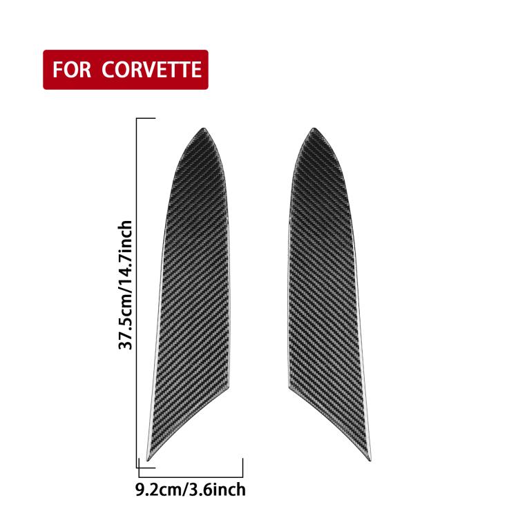 Adesivo per pannello bracciolo interno per Chevrolet Corvette C8, 2 pezzi/set