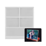 Stampo in silicone fai-da-te con cornice per foto quadrata a forma di cuore, specifiche:, S (Rectangle), S (Heart-shaped), L (Heart-shaped), L (Square), Vertical Rectangle