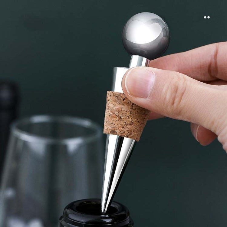 Tappi per vino rosso in sughero in metallo da 2 pezzi Tappi per vino in legno sintetico, Metal Cork Wine Corks