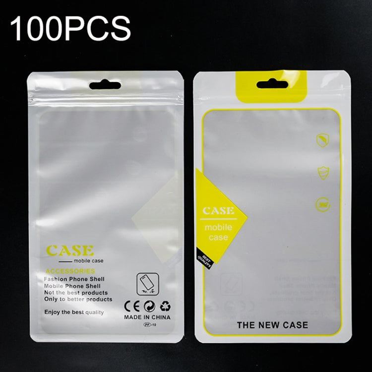 Custodia per telefono 100PCS Borsa per imballaggio autosigillante traslucida Yin Yang, 12x21cm(Blue), 12x21cm(Green), 12x21cm(Yellow), 12x21cm(Black), 12x21cm(Red)