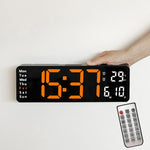 6629 Orologio da parete a grande schermo da soggiorno a LED multifunzionale da 13 pollici, 13 Inch Black Shell Orange Light, 13 Inch Black Shell Green Light, 13 Inch Black Shell Red Light, 13 Inch White Shell Orange Light, 13 Inch White Shell Green Lig...