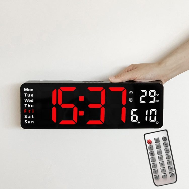 6629 Orologio da parete a grande schermo da soggiorno a LED multifunzionale da 13 pollici, 13 Inch Black Shell Orange Light, 13 Inch Black Shell Green Light, 13 Inch Black Shell Red Light, 13 Inch White Shell Orange Light, 13 Inch White Shell Green Lig...