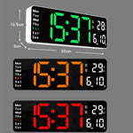 6629 Orologio da parete a grande schermo da soggiorno a LED multifunzionale da 13 pollici, 13 Inch Black Shell Orange Light, 13 Inch Black Shell Green Light, 13 Inch Black Shell Red Light, 13 Inch White Shell Orange Light, 13 Inch White Shell Green Lig...
