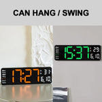 6629 Orologio da parete a grande schermo da soggiorno a LED multifunzionale da 13 pollici, 13 Inch Black Shell Orange Light, 13 Inch Black Shell Green Light, 13 Inch Black Shell Red Light, 13 Inch White Shell Orange Light, 13 Inch White Shell Green Lig...