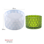 Stampo in silicone per posacenere in cristallo con scatola di immagazzinaggio a pois fai-da-te, DJ-113, DJ-116, DJ-114, DJ-117, DJ-115