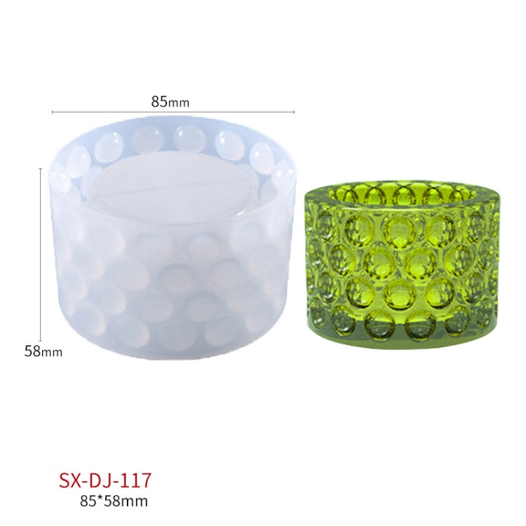 Stampo in silicone per posacenere in cristallo con scatola di immagazzinaggio a pois fai-da-te, DJ-113, DJ-116, DJ-114, DJ-117, DJ-115
