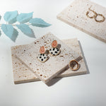 Espositore per gioielli da 2 pezzi in pietra ruvida per gioielli, Beige (10x10cm), Beige (10x15cm), Gray (10x10cm), Gray (10x15cm)