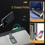 Bopai 61-68118 Zaino per laptop antifurto multifunzionale resistente all'usura con foro di ricarica USB