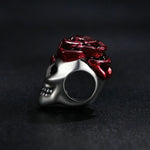 SCC2403 Accessori per bracciali in argento 925 con perle di scheletro di teschio rosa di Halloween, SCC2403