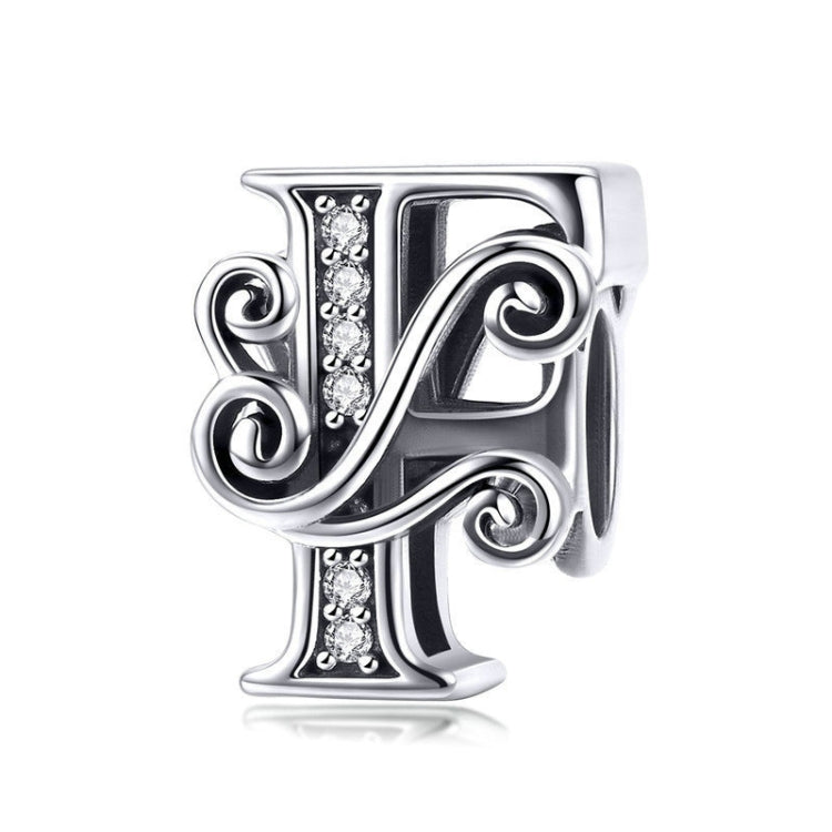 BSC030 26 lettere braccialetto fai da te accessori con perline zircone argento perline, stile:, A, B, C, D, E, F, G, H, I, J, K, L, M, N, O, P, Q, R, S, T, U, V, W, X