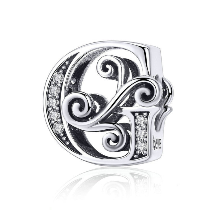 BSC030 26 lettere braccialetto fai da te accessori con perline zircone argento perline, stile:, A, B, C, D, E, F, G, H, I, J, K, L, M, N, O, P, Q, R, S, T, U, V, W, X