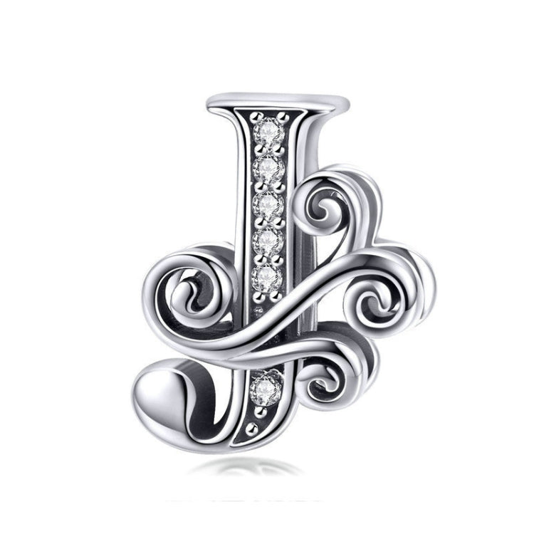 BSC030 26 lettere braccialetto fai da te accessori con perline zircone argento perline, stile:, A, B, C, D, E, F, G, H, I, J, K, L, M, N, O, P, Q, R, S, T, U, V, W, X