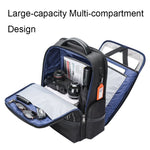 Bopai 61-121591 Zaino da lavoro multifunzionale antifurto per laptop con foro di ricarica USB, 61-121591
