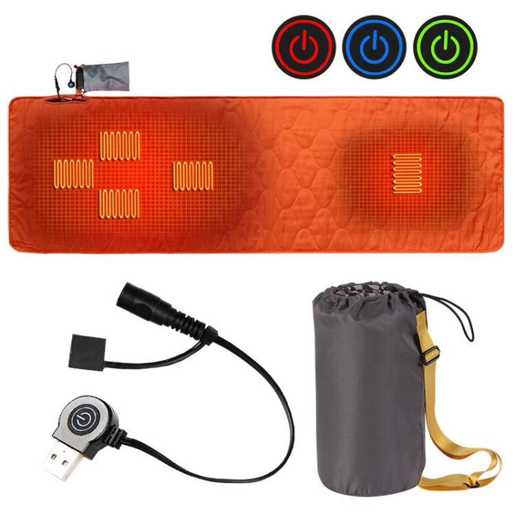 Materassino riscaldante portatile intelligente da campeggio invernale all'aperto, 198x61cm Orange, 198x61cm Black, 198x61cm Gray, 198x61cm Flower