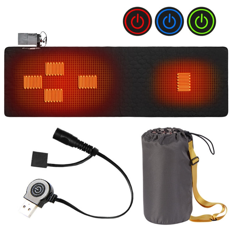 Materassino riscaldante portatile intelligente da campeggio invernale all'aperto, 198x61cm Orange, 198x61cm Black, 198x61cm Gray, 198x61cm Flower