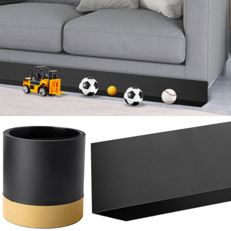 Cinghia di blocco del giocattolo sotto il letto con deflettore del divano in PVC, Black, Transparent