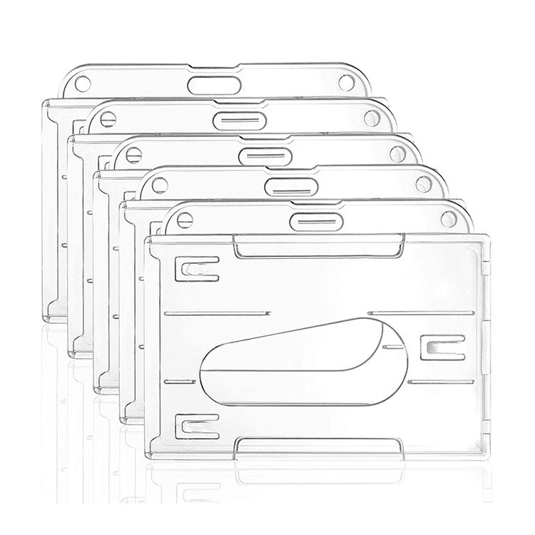 Distintivo porta carte d'identità trasparente satinato, Horizontal Type PS, Horizontal Type PC