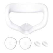 Maschera per gli occhi in silicone VR + copertura protettiva per obiettivo + cappello joystick, per Oculus Quest 2, Eye Mask+Lens Protective Cover+Joystick Hat (Black), Eye Mask+Lens Protective Cover+Joystick Hat (White)