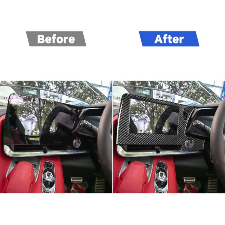 Adesivo per cornice dello schermo del pannello di controllo centrale per Chevrolet Corvette C8 con guida a destra, Right-Hand Drive