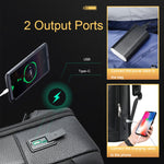 Bopai 61-121561 Zaino da lavoro multifunzionale antifurto per laptop con foro di ricarica USB, 61-121561