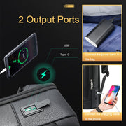 Bopai 61-121561 Zaino da lavoro multifunzionale antifurto per laptop con foro di ricarica USB, 61-121561