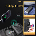 Bopai 61-121981 Zaino da lavoro multifunzionale antifurto per laptop con foro di ricarica USB