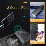 Bopai 61-121981 Zaino da lavoro multifunzionale antifurto per laptop con foro di ricarica USB