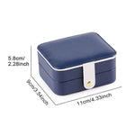 SH688-58 Portagioie portagioie quadrato a doppio strato in PU, Double-Layer (White), Double-Layer (Navy Blue), Double-Layer (Pink), Double-Layer (Light Blue)