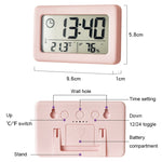 YD005 Mini orologio elettronico misuratore di temperatura/umidità con schermo LCD sottile e leggero, White, Red, Green, Blue, Black