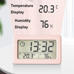 YD005 Mini orologio elettronico misuratore di temperatura/umidità con schermo LCD sottile e leggero, White, Red, Green, Blue, Black