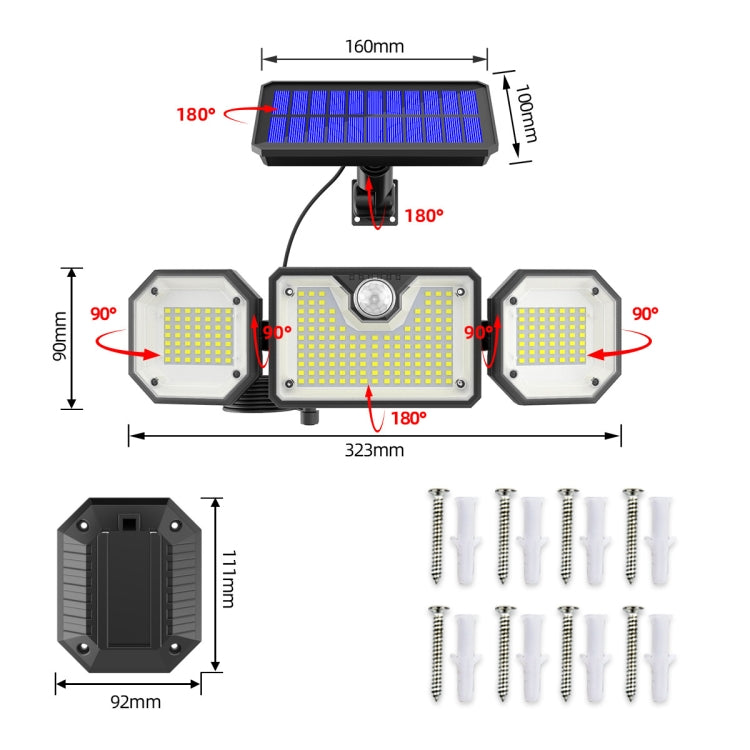 Lampada solare LED 40W con sensore movimento IP65