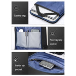 Bopai 61-120891 Zaino da lavoro multifunzionale antifurto per laptop con foro di ricarica USB