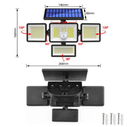 Lampada da parete solare 208 LED con sensore di movimento
