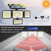 Lampada da parete solare 208 LED con sensore di movimento