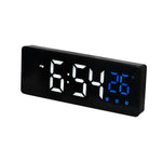 0715 LED ad attivazione vocale Muto Data Visualizzazione temperatura Orologio elettronico, Black Surface Blue Light, Black Surface Green Light, Black Surface Red Light, White Shell Blue Light, White Shell Green Light, White Shell Red Light             ...