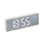 0715 LED ad attivazione vocale Muto Data Visualizzazione temperatura Orologio elettronico, Black Surface Blue Light, Black Surface Green Light, Black Surface Red Light, White Shell Blue Light, White Shell Green Light, White Shell Red Light             ...