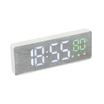 0715 LED ad attivazione vocale Muto Data Visualizzazione temperatura Orologio elettronico, Black Surface Blue Light, Black Surface Green Light, Black Surface Red Light, White Shell Blue Light, White Shell Green Light, White Shell Red Light             ...