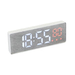 0715 LED ad attivazione vocale Muto Data Visualizzazione temperatura Orologio elettronico, Black Surface Blue Light, Black Surface Green Light, Black Surface Red Light, White Shell Blue Light, White Shell Green Light, White Shell Red Light             ...
